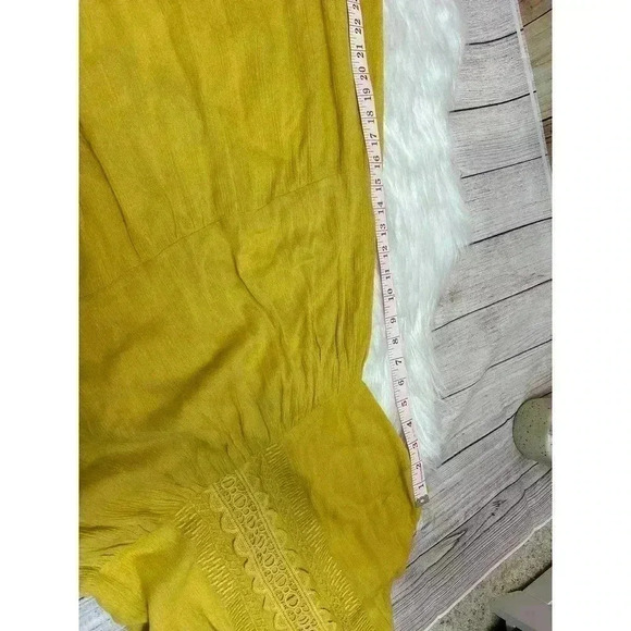 LuLus Golden Yellow Embroidered Maxi Dress Size M - Picture 8 of 9